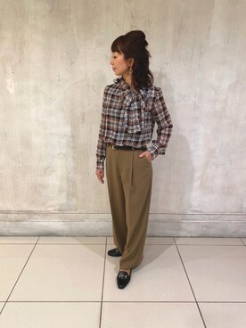 「NARACAMICIE（ナラカミーチェ）のアイテム（その他パンツ）」を使った、pu06022015さん（レディース・160cm）の秋コーディネート