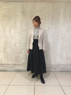「NARACAMICIE（ナラカミーチェ）のアイテム（テーラードジャケット）」を使った、pu06022015さん（レディース・161cm）の冬コーディネート