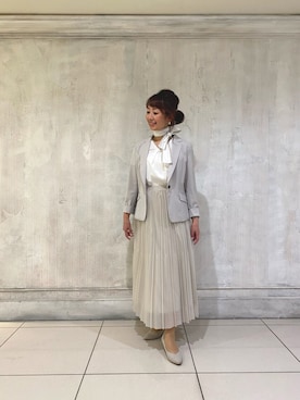 「NARACAMICIE（ナラカミーチェ）のアイテム（テーラードジャケット）」を使った、pu06022015さん（レディース・161cm）の春コーディネート