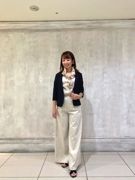 「NARACAMICIE（ナラカミーチェ）のアイテム（テーラードジャケット）」を使った、pu06022015さん（レディース・161cm）の夏コーディネート