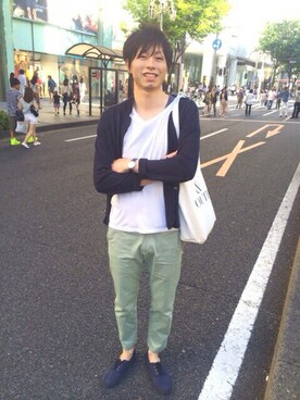 「ジャパンブルー」｜「アイテム（アナログ腕時計）」を使った、icchoさん（メンズ・176cm）の春コーディネート