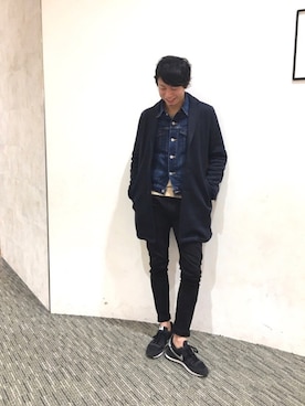 「ジージャン」｜「アイテム（その他アウター）」を使った、icchoさん（メンズ・177cm）の冬コーディネート