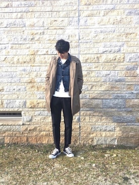 「417 EDIFICE（フォーワンセブンエディフィス）のアイテム（その他アウター）」を使った、icchoさん（メンズ・177cm）の冬コーディネート