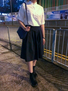 「MUJI」｜「アイテム（ブーツ）」を使った、JTさん（レディース・165cm）の夏コーディネート