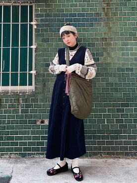 「WEGO（ウィゴー）のアイテム（ヘアバンド）」を使った、80cccさん（レディース・162cm）の冬コーディネート