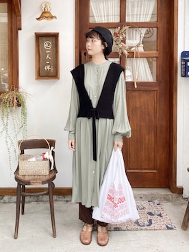 Earth Music Ecology アースミュージックアンドエコロジー の レーヨンイージーケアシャツ ワンピース ワンピース Wear