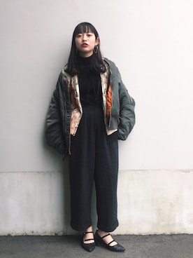 「アイテム（ピアス（両耳用））」を使った、mekkoさん（レディース・158cm・20代）の冬コーディネート