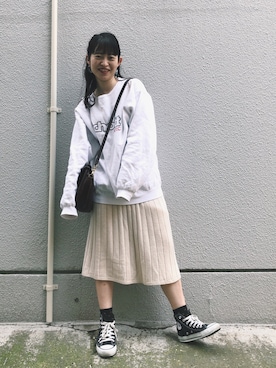 「アイテム（ピアス（両耳用））」を使った、mekkoさん（レディース・158cm・20代）の春コーディネート