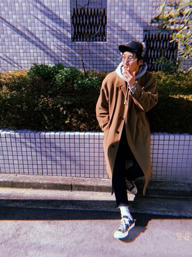 「アイテム（キーホルダー、ホワイト系）」を使った、さとこさん（メンズ・178cm）の冬コーディネート