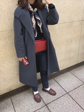 「Steven Alan（スティーブンアラン）のアイテム（チェスターコート）」を使った、どんくんさん（レディース・161cm）の冬コーディネート