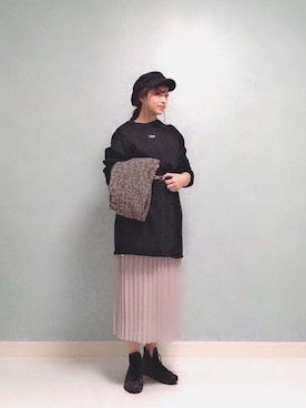 「フォローミー」｜「アイテム（キャスケット）」を使った、うまちゃん@hさん（レディース・154cm）の冬コーディネート