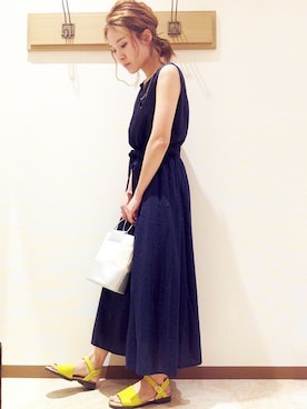 「ikka（イッカ）のアイテム」を使った、なかたにさん（レディース・163cm）の夏コーディネート