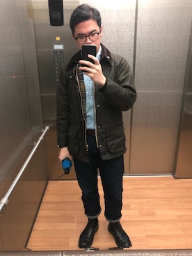 「working style」｜「アイテム（その他アウター）」を使った、Kirk Changさん（メンズ・174cm）の冬コーディネート