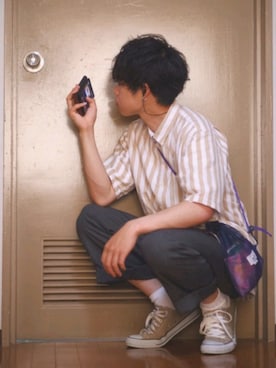 「ACCOMMODE（アコモデ）のアイテム」を使った、りょうま流さん（メンズ・175cm）の夏コーディネート