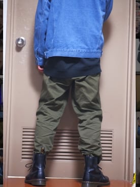 「SPINNS（スピンズ）のアイテム（デニムジャケット）」を使った、りょうま流さん（メンズ・173cm）の冬コーディネート