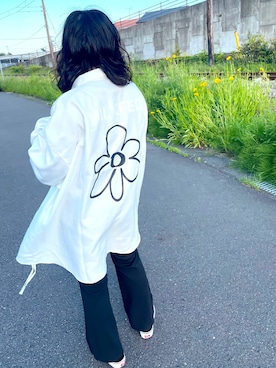 「オーバーシャツ」｜「アイテム（その他）」を使った、Remiさん（レディース・151cm）の春コーディネート