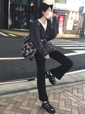 「へザー」｜「アイテム（帽子）」を使った、R!-ちゃんさん（レディース・165cm）の秋コーディネート