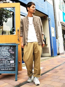 「JAPAN BLUE JEANS」｜JAPAN BLUEさん（メンズ・170cm）の春コーディネート