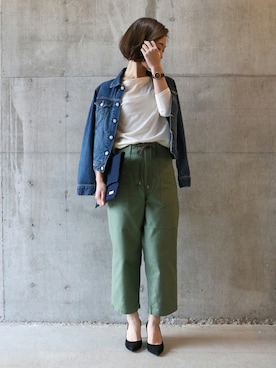 「SETTO（セット）のアイテム」を使った、JAPAN BLUEさん（レディース・163cm）の春コーディネート