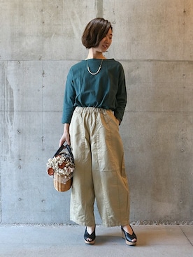 「SETTO（セット）のアイテム」を使った、JAPAN BLUEさん（レディース・163cm）の春コーディネート