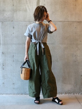 「SETTO（セット）のアイテム」を使った、JAPAN BLUEさん（レディース・163cm）の春コーディネート