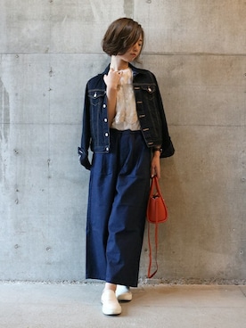 「SETTO（セット）のアイテム」を使った、JAPAN BLUEさん（レディース・163cm）の春コーディネート