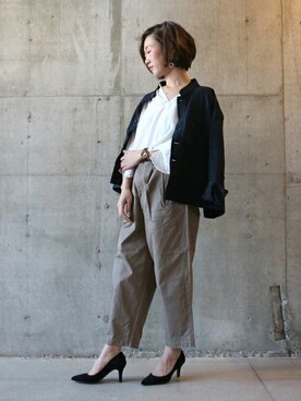 「SETTO（セット）のアイテム（ジャケット/アウター）」を使った、JAPAN BLUEさん（レディース・163cm）の春コーディネート