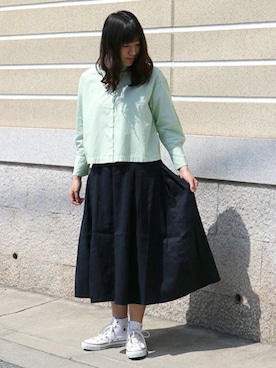 「SETTO（セット）のアイテム」を使った、JAPAN BLUEさん（レディース・164cm）の春コーディネート