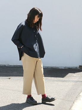 「ワイドシルエット」｜JAPAN BLUEさん（レディース・164cm）の春コーディネート