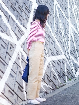 「URVIN（アービン）のアイテム」を使った、JAPAN BLUEさん（レディース・167cm）の春コーディネート