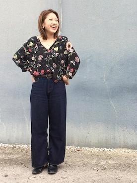 「URVIN（アービン）のアイテム」を使った、JAPAN BLUEさん（レディース・167cm）の春コーディネート