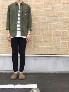 「Adam et Rope A・E・R（アダムエロペ）のアイテム（パンツ）」を使った、Bearさん（メンズ・178cm）の秋コーディネート