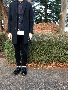 「DISCOVERED（ディスカバード）のアイテム（デニムジャケット）」を使った、Bearさん（メンズ・178cm）の冬コーディネート