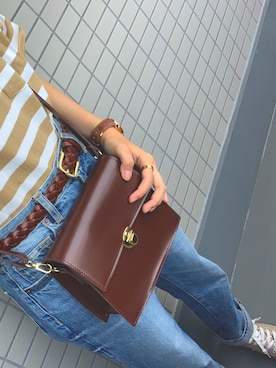 「ハイウエストストレートジーンズ」｜nanaaa☺︎さん（レディース・162cm）の夏コーディネート