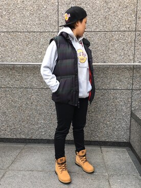 ダウンベストxパーカー のレディース人気ファッションコーディネート 身長 151cm 160cm Wear