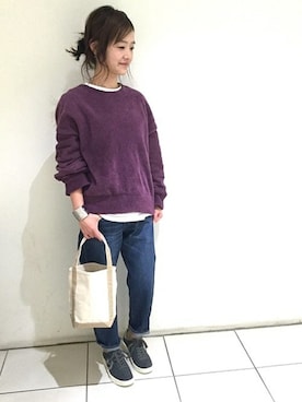 「TEMBEA（テンベア）のアイテム」を使った、JOURNAL STANDARD Lady's 町田店 スタッフBさん（レディース・157cm）の冬コーディネート