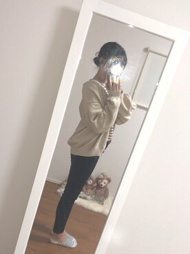 「鹿の子ニット」｜satさん（レディース・160cm）の春コーディネート
