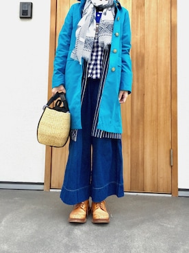 「MACKINTOSH PHILOSOPHY（ﾏｯｷﾝﾄｯｼｭ ﾌｨﾛｿﾌｨｰ）のアイテム（ステンカラーコート）」を使った、onion Akitaさん（レディース・153cm）の春コーディネート