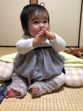 「0歳6ヶ月」｜こゆこゆさん（キッズ・70cm）の冬コーディネート