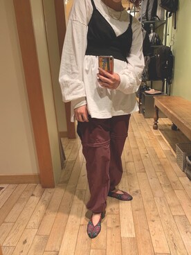 「メンズライクコーデ」｜「アイテム（その他トップス）」を使った、Nao  Higashijimaさん（レディース・164cm）の春コーディネート