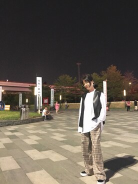 「MONKI（モンキ）のアイテム（Tシャツ/カットソー）」を使った、CaCa__faaaaさん（レディース・153cm）の冬コーディネート