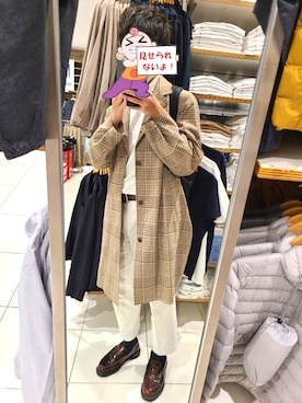 「Steven Alan（スティーブンアラン）のアイテム（チェスターコート）」を使った、ぶんさん（メンズ・168cm）の秋コーディネート