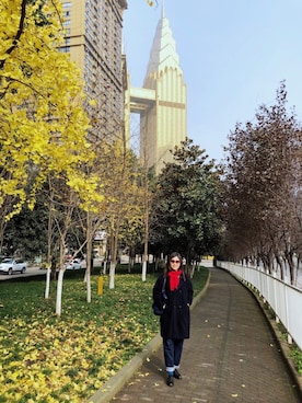 融漫星さん（レディース・168cm）の冬コーディネート