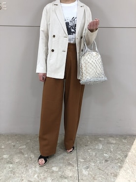 「Te chichi TERRASSE（テチチテラス）のアイテム（テーラードジャケット）」を使った、Y.Eさん（レディース・161cm）の夏コーディネート