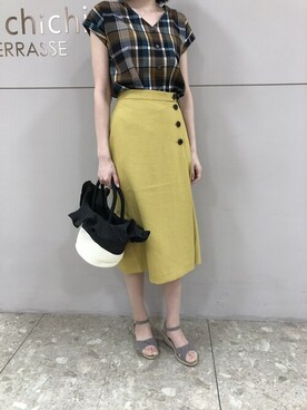 「techichi terrace」｜Y.Eさん（レディース・171cm）の夏コーディネート