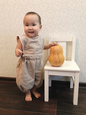 「Handmade（ハンドメイド）のアイテム（オールインワン・サロペット）」を使った、Rocksanaさん（レディース・159cm）の冬コーディネート