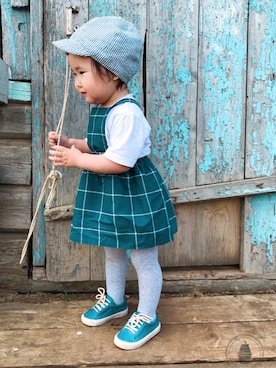 「Handmade（ハンドメイド）のアイテム（サロペット/オーバーオール）」を使った、Rocksanaさん（レディース・159cm）の春コーディネート