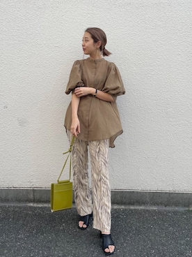 「袖ボリューム」｜「アイテム（腕時計）」を使った、kuriさん（レディース・162cm）の春コーディネート
