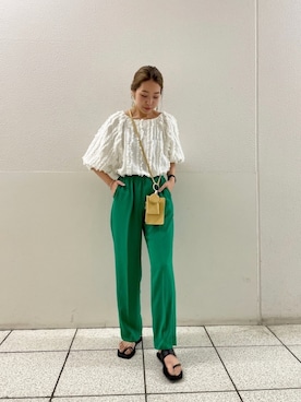 「ショルダーポーチ」｜kuriさん（レディース・162cm）の春コーディネート