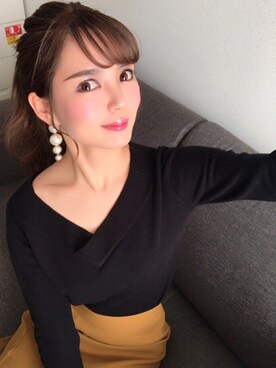 「アイテム（ピアス（両耳用））」を使った、わっぴんさん（レディース・154cm・20代）の冬コーディネート